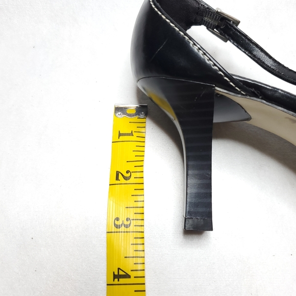 Highlights Black Size 9 Squared Toe Strappy Heels - Picture 8 of 10